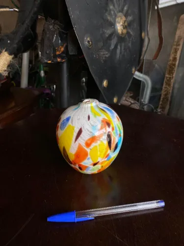 Antigo potiche em murano multicolorido (ref:284)