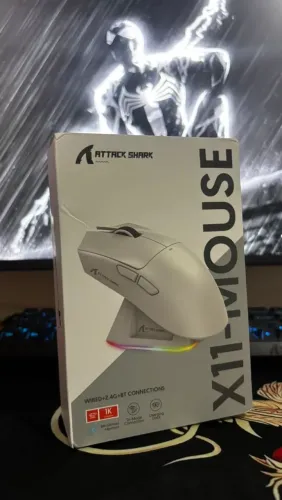 Mouse Attack Shark X11 Branco (LACRADO)