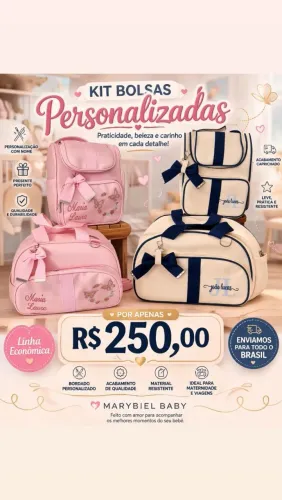 PROMOÇÃO BOLSAS MATERNIDADE PERSONALIZADAS 