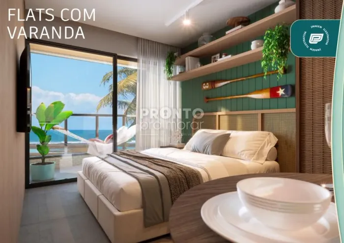 Flat com 1 quarto em Porto de Galinhas