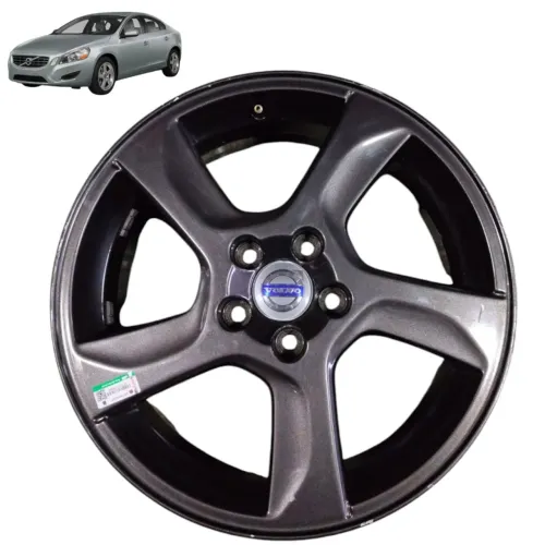 Roda Aro 17 Avulsa 5x108 Volvo S60 Xc60 V40 C30 2011 2012 13 Cinza-escuro