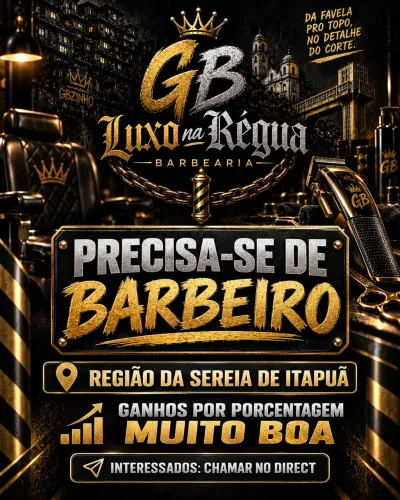 Precisa-se de barbeiro em Itapuã