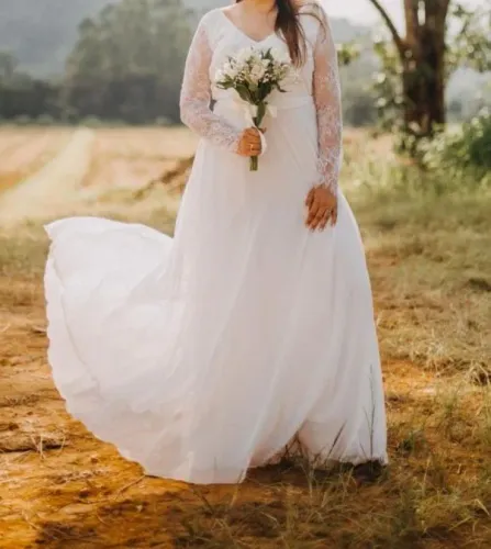 Vestido renda branco