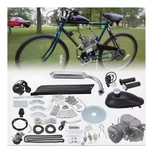 Kit Completo de Motor 80cc para Bicicleta Motorizada - Potência e Desempenho PRATA