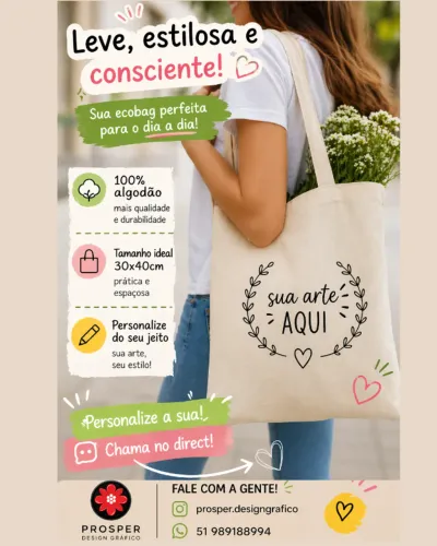 Ecobag Personalizada - algodão