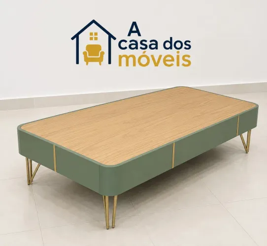 Mesa de centro verde castanho 