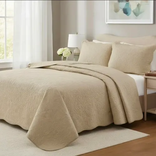Kit colcha de cama casal 3 peças toque macio