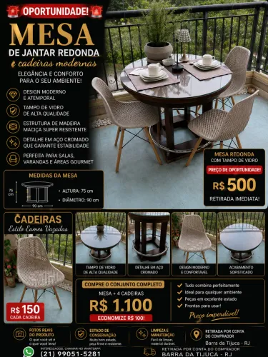 Mesa de jantar redonda