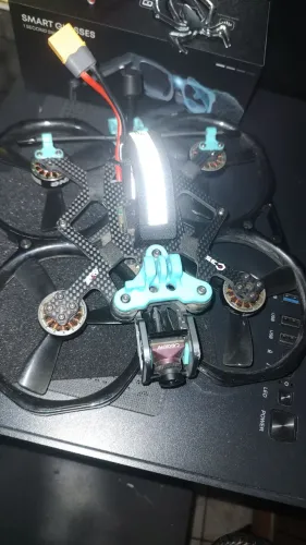 Drone FPV protekc35, com sistema VTX Caddx VISTA/+rádio controle tango+2 baterias+carreg