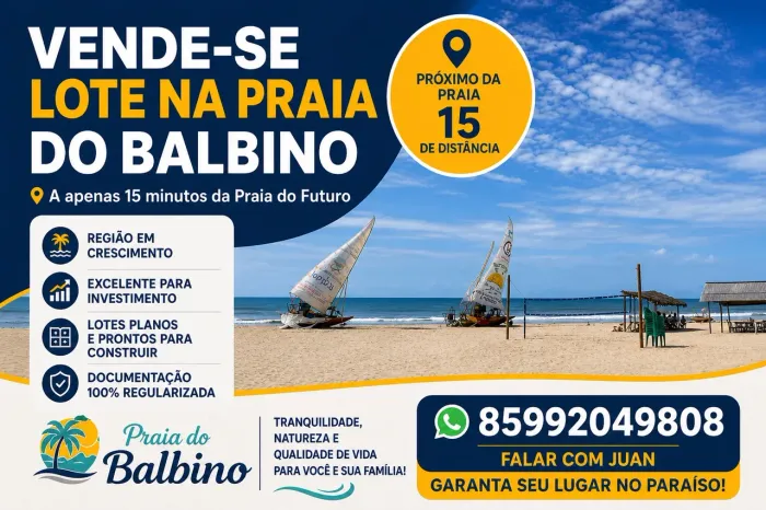 Terreno na praia do Balbino
