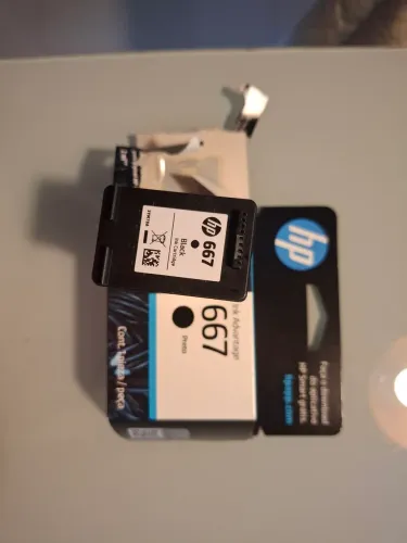 Cartucho vazio para recarga HP 667 preto original 2ml