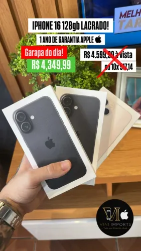 IPHONE 16 128GB PRETO LACRADO