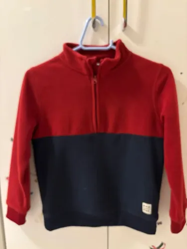 Camisa Infantil de Camurça Sintética - Tamanho 8 - Meio Zíper