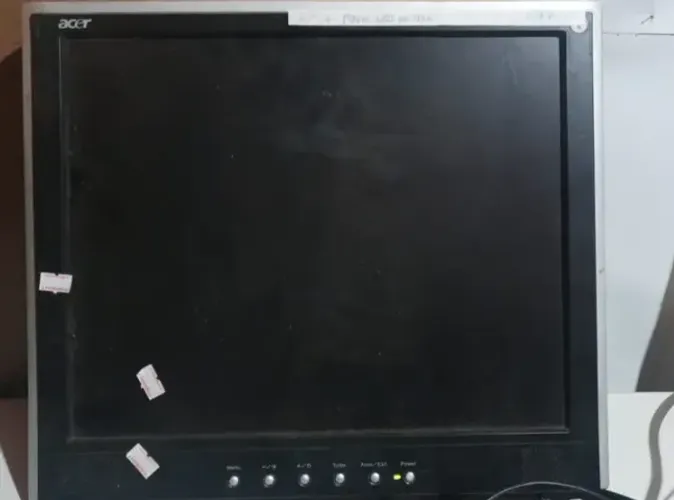Monitor VGA PC 17" quadrado Acer defeito não aparece imagem bairro Boqueirão