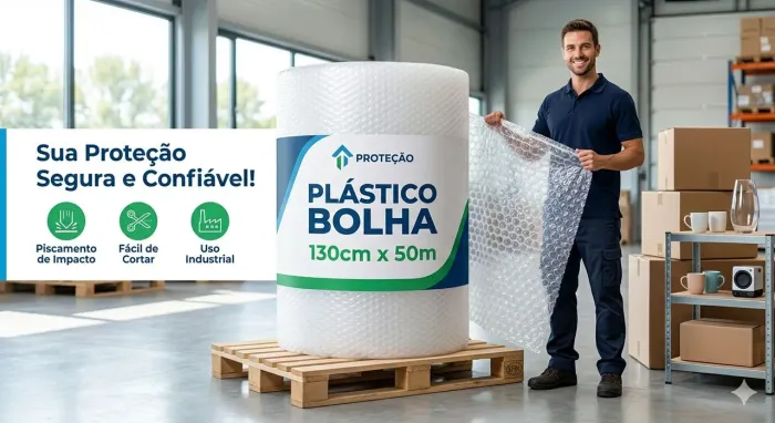 Plástico Bolha em Bobina de 130 ou 60cm