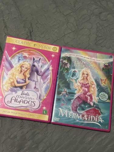 DVDs Barbie Mermaidia e Barbie Magia de Aladus