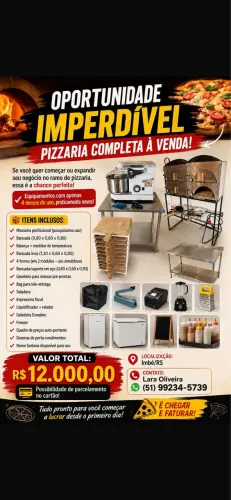 Eq. Para pizzaria completa?este final de semana vendo por 12 mil!!!!
