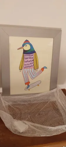 Quadro de parede decoração pop art, com vidro