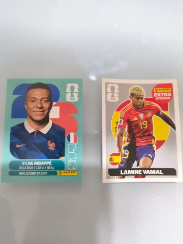 Figurinhas Copa 2026 Lamine Yamal e Mbappe