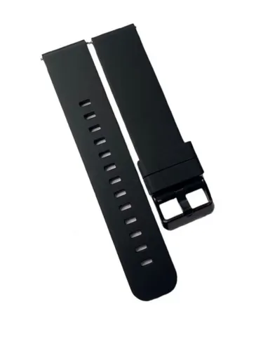pulseira de silicone para smartwatch preta