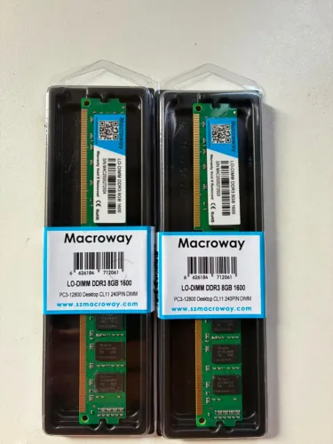 Kit 16GB DDR3 (2x8GB) Macroway 1600MHz | Novo Lacrado