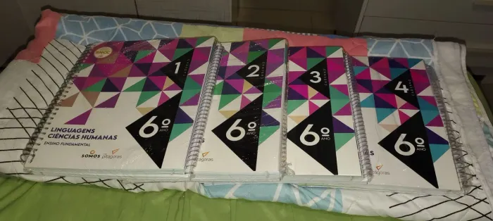 Livros Pitágoras SOMOS 6 ANO CADERNO 1,2,4