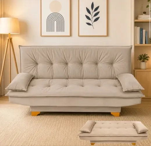 Sofá Belluno Cama 1,88m Bege