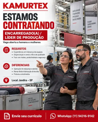 Líder de Produção Encarregado de setor