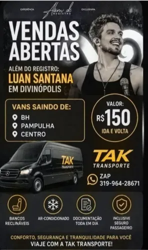Vans para o show Luan Santana