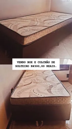 Cama de solteiro com base e colchão