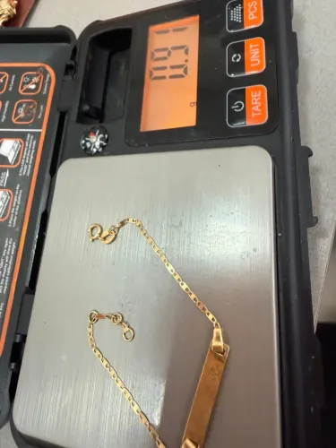 Pulseira Piastrine Infantil de ouro 18k procedência garantia eterna