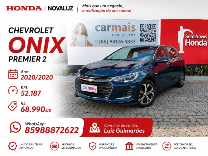 Chevrolet Onix Hatch Premier 1.0 12V TB Flex Aut. 4P 2020
