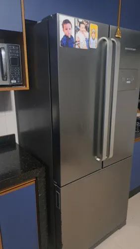 Geladeira Brastemp Frost Free side inverse inox