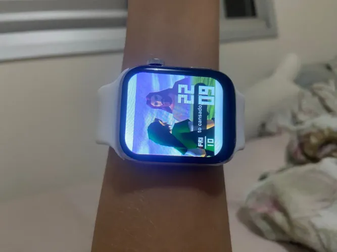 Smartwatch GL09 seminovo com película e pulseira 