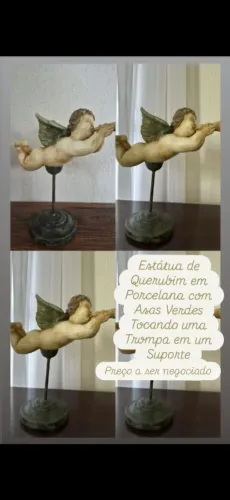Estatua de anjinho com suporte