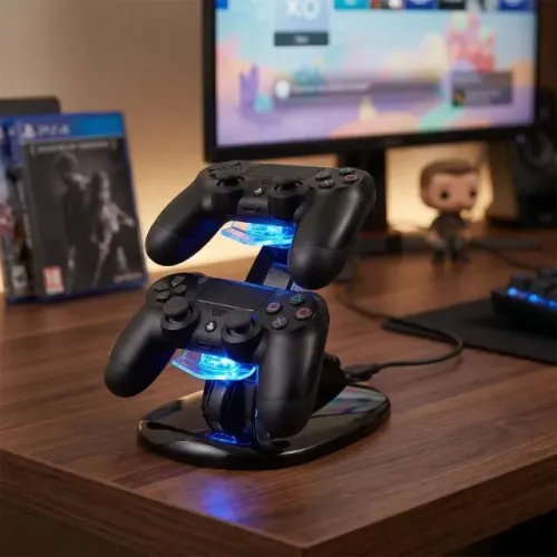 Base de Carregamento Controle PS4 Playstation 4 USB Suporte Carregador