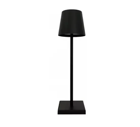 Luminaria Mesa Led Touch Metal preta 