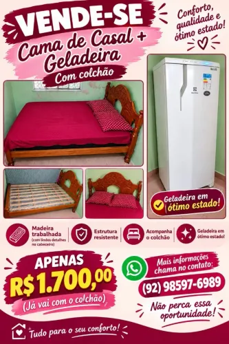 Cama de agilim + geladeira