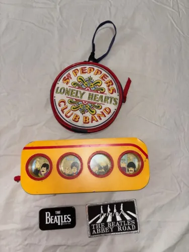 Box Beatles: Porta-fios + Porta-retrato + Bordado + Palhetas