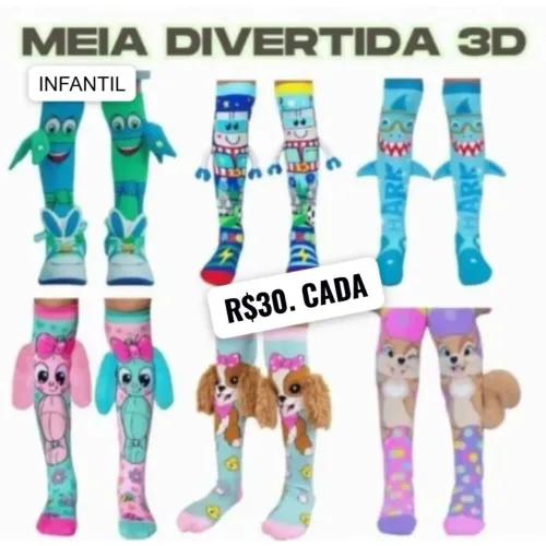 Meia Infantil Divertida