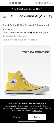 Tênis Original All Star converse 60,00