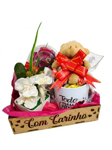 Cesta orquídea,chocolates e amor - Especial Dia dos Namorados