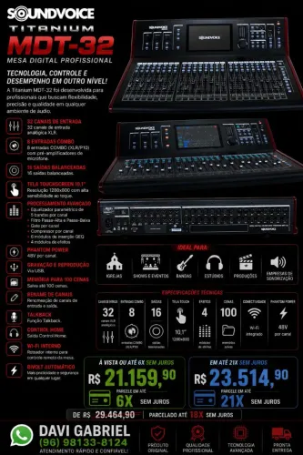 ? Mesa Digital Soundvoice Titanium MDT-32 | Oferta Especial