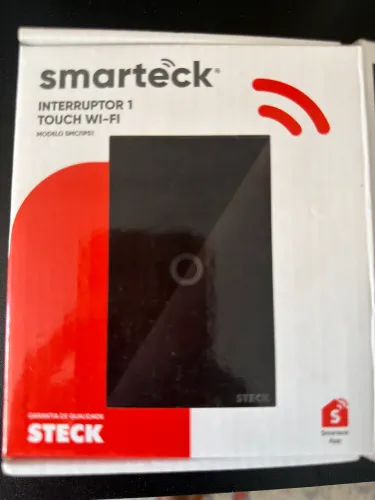 Interruptor Inteligente Alexa 1 Botão 4x2 Smarteck Steck Cor Preto