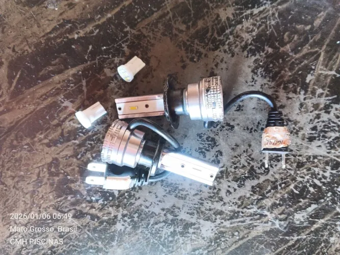 Lâmpadas led pingo e luz baixa H7