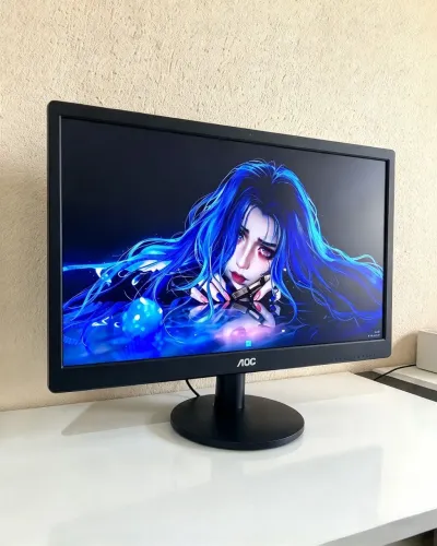 ?Monitor AOC 18,5? HD - Perfeito para trabalho e estudos?