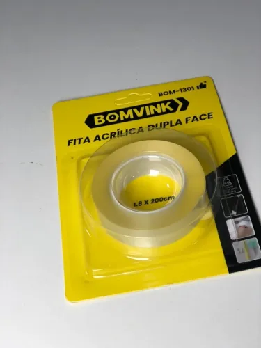  FITA ACRÍLICA DUPLA FACE BOMVINK - 1,8cm x 200cm