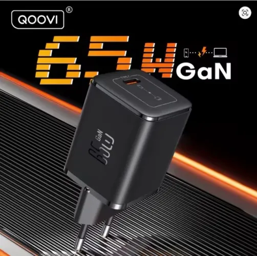 QOOVI GaN 65W Carregador USB Tipo C Carregamento Rápido Adaptador Quick Charge 4.0 Carrega