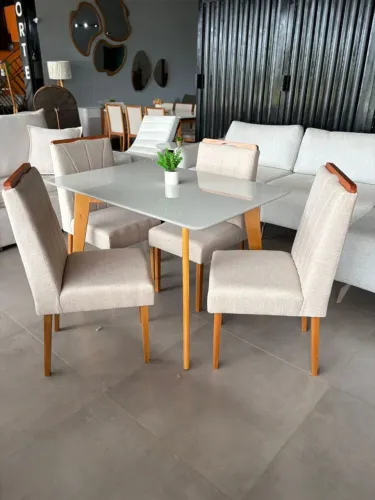 Mesa Anne com 4 cadeiras JK - Nova
