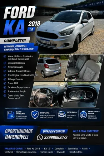 Ford KA 1.0 Se/se Plus Tivct Flex 5P 2018